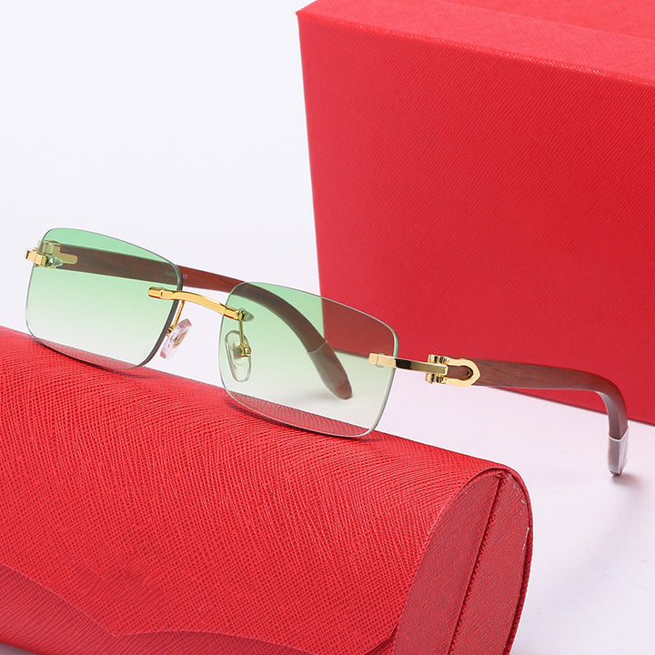 Women elegant rectangular sunglasses with high-quality metal frame and polarized lenses Stornfield