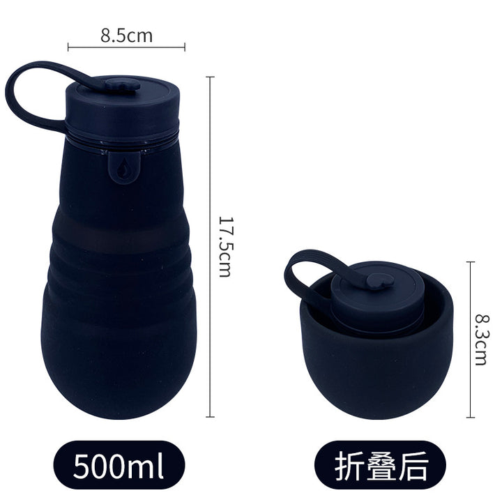 Ladies Foldable Silicone Drinking Bottle with Secure Closure Stornfield