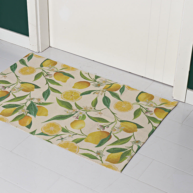 Flat-woven cotton runner with graphic stripe pattern and fringes Stornfield