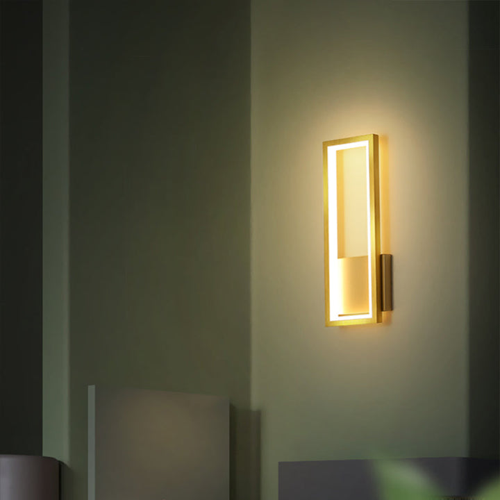 Minimalism Rectangle Wall Sconce Lighting Metal Foyer LED Wall Mount Light Fixture | Stornfield