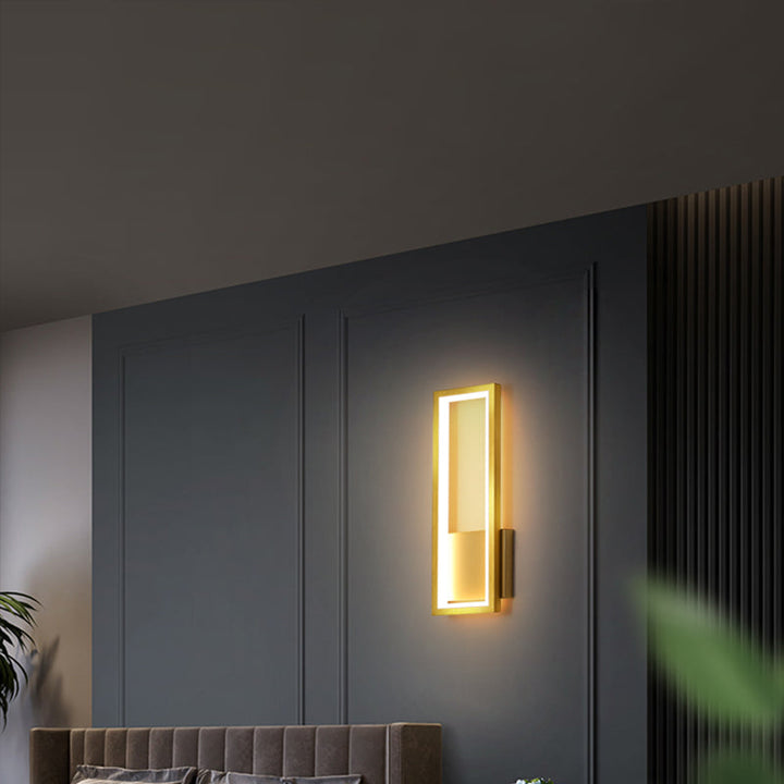 Minimalism Rectangle Wall Sconce Lighting Metal Foyer LED Wall Mount Light Fixture | Stornfield