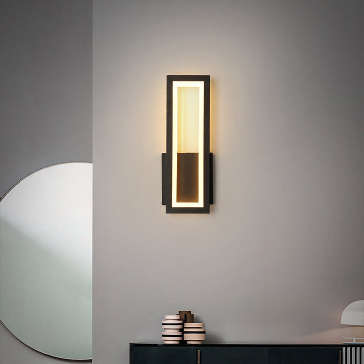Minimalism Rectangle Wall Sconce Lighting Metal Foyer LED Wall Mount Light Fixture | Stornfield