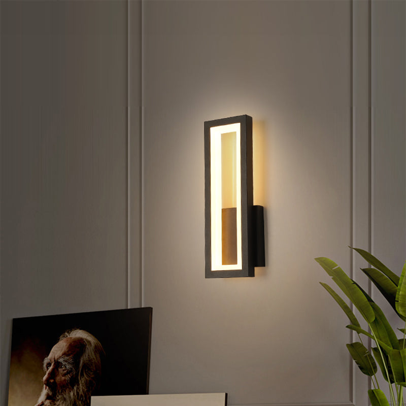 Minimalism Rectangle Wall Sconce Lighting Metal Foyer LED Wall Mount Light Fixture | Stornfield