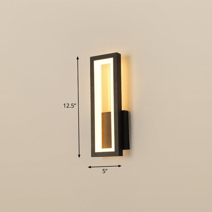 Minimalism Rectangle Wall Sconce Lighting Metal Foyer LED Wall Mount Light Fixture | Stornfield