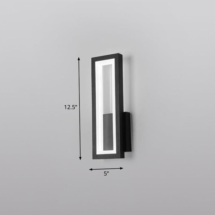 Minimalism Rectangle Wall Sconce Lighting Metal Foyer LED Wall Mount Light Fixture | Stornfield