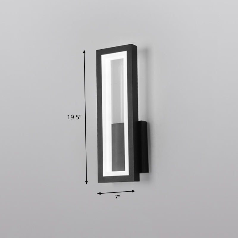 Minimalism Rectangle Wall Sconce Lighting Metal Foyer LED Wall Mount Light Fixture | Stornfield