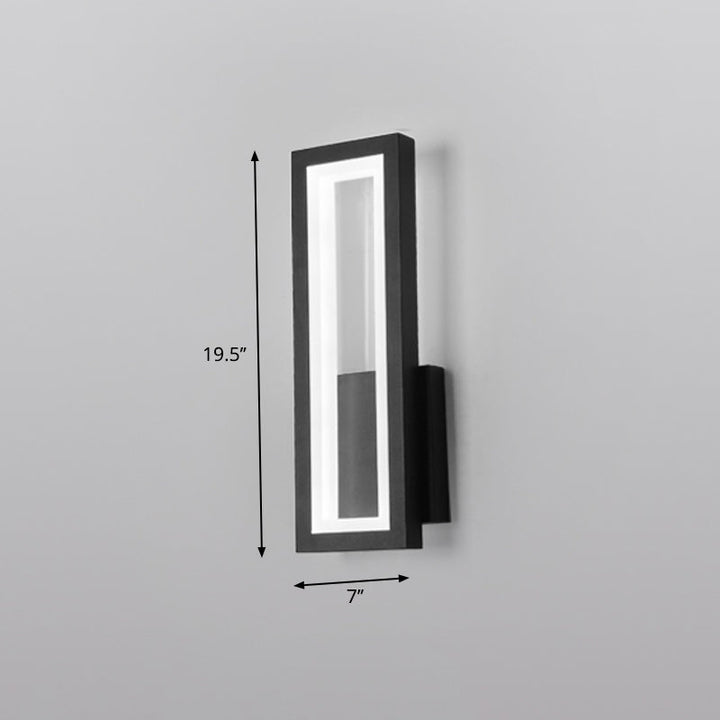 Minimalism Rectangle Wall Sconce Lighting Metal Foyer LED Wall Mount Light Fixture | Stornfield