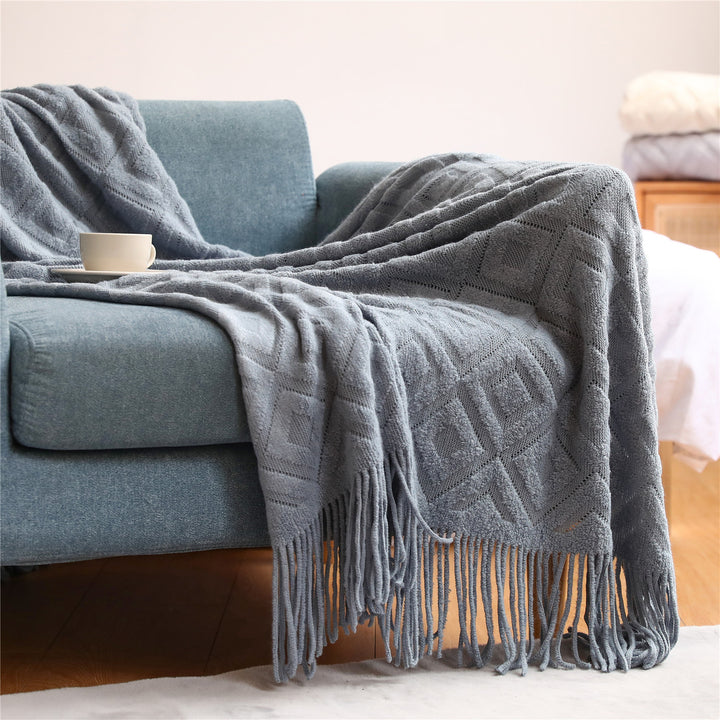 Women's Elegant Knit Blanket with Graphic Pattern Stornfield