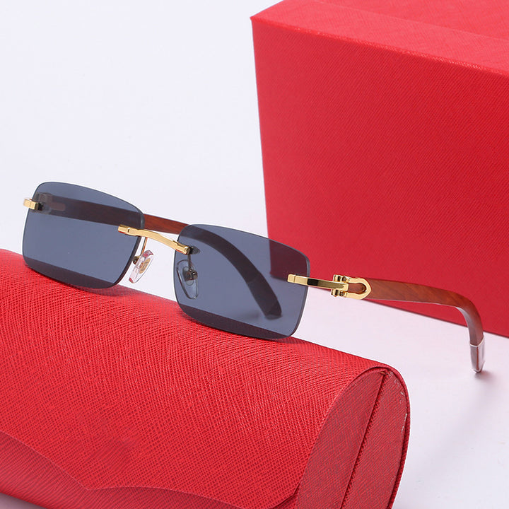 Women elegant rectangular sunglasses with high-quality metal frame and polarized lenses Stornfield