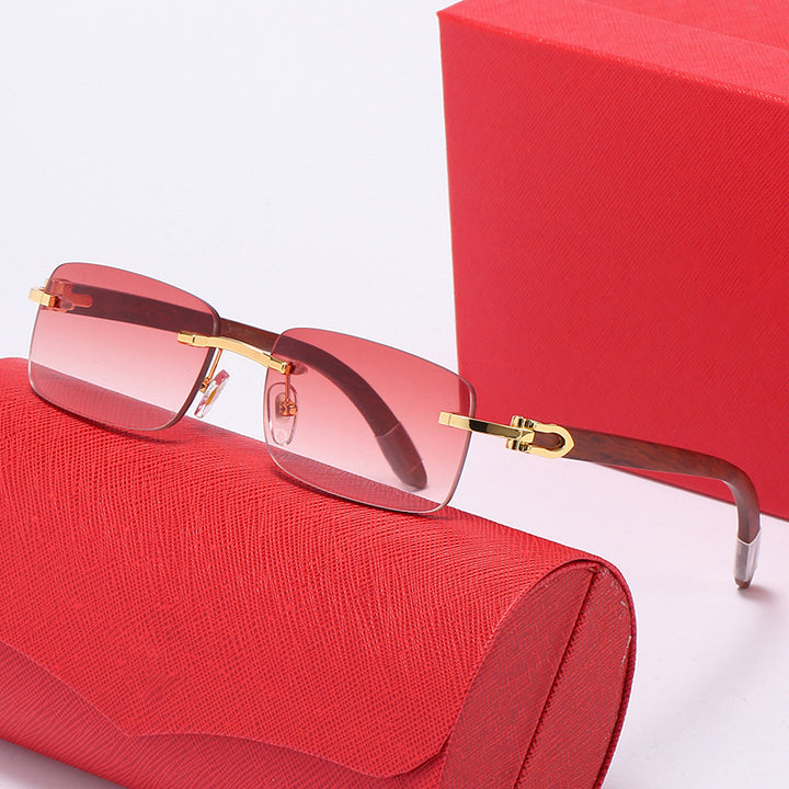 Women elegant rectangular sunglasses with high-quality metal frame and polarized lenses Stornfield