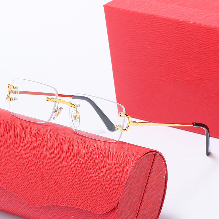 Women's elegant half-frame glasses with luxurious metal frame Stornfield