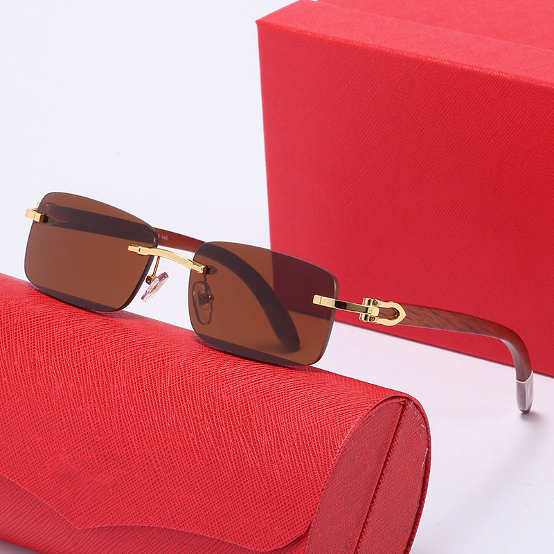 Women elegant rectangular sunglasses with high-quality metal frame and polarized lenses Stornfield