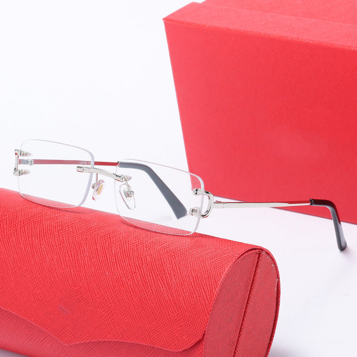 Women's elegant half-frame glasses with luxurious metal frame Stornfield