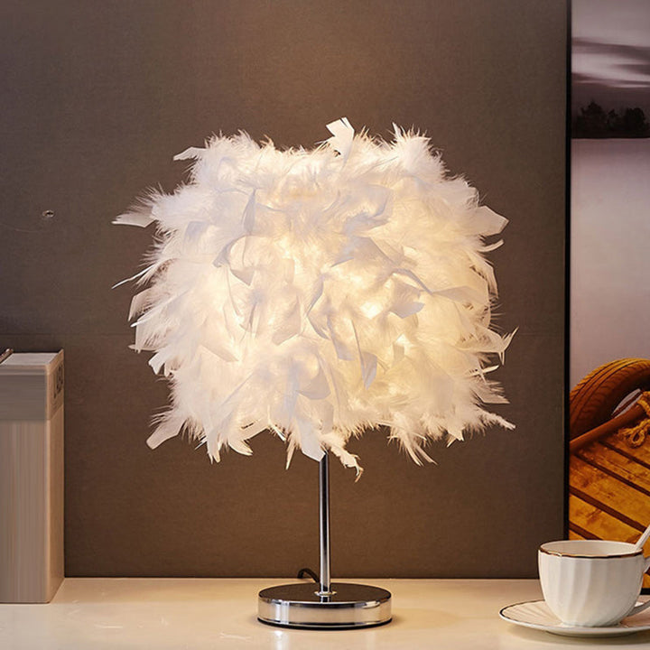 Stornfield | Lampe de chevet cylindrique blanche simplicité ampoule unique lampe de chevet à ressort
