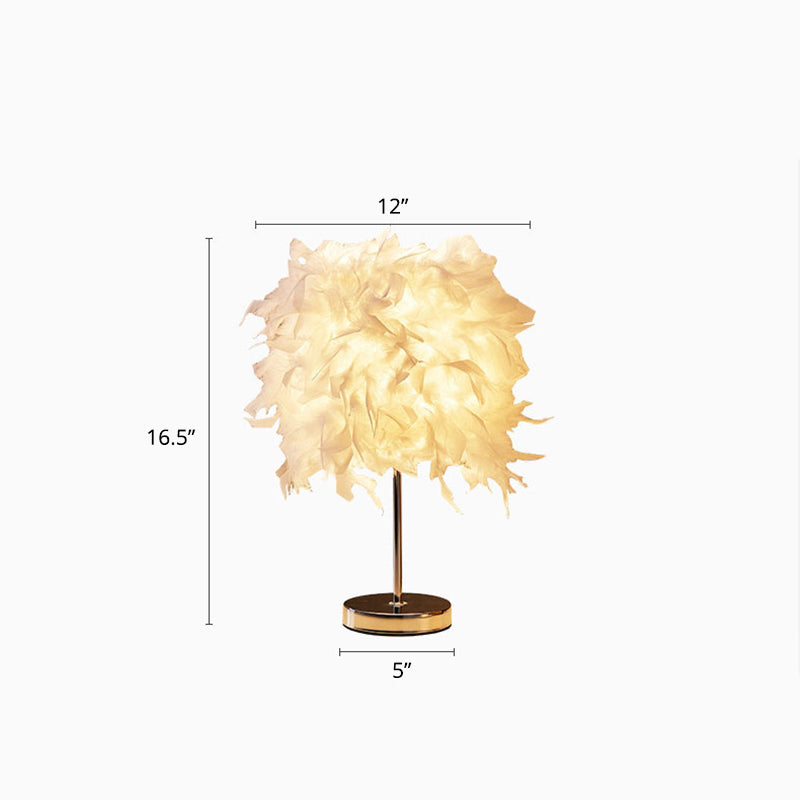 Stornfield | Lampe de chevet cylindrique blanche simplicité ampoule unique lampe de chevet à ressort