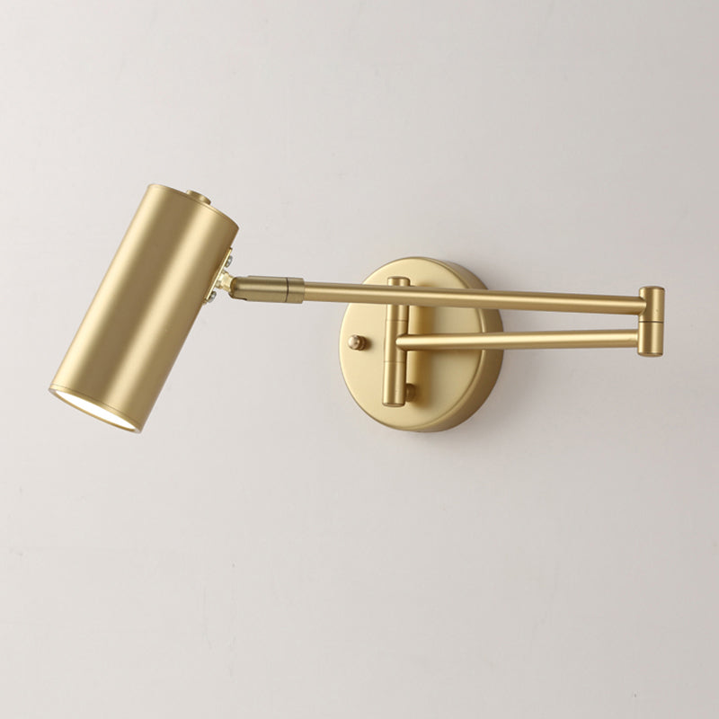 Tubular Bedside Wall Mounted Reading Lamp Metal 1 Bulb Postmodern Wall Light with Extendable Arm | Stornfield
