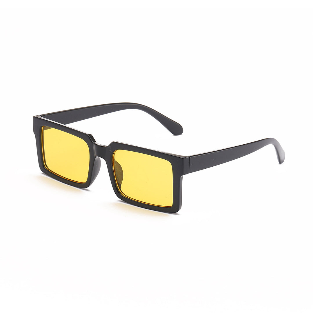 Women’s fashionable rectangular sunglasses with yellow lenses Stornfield