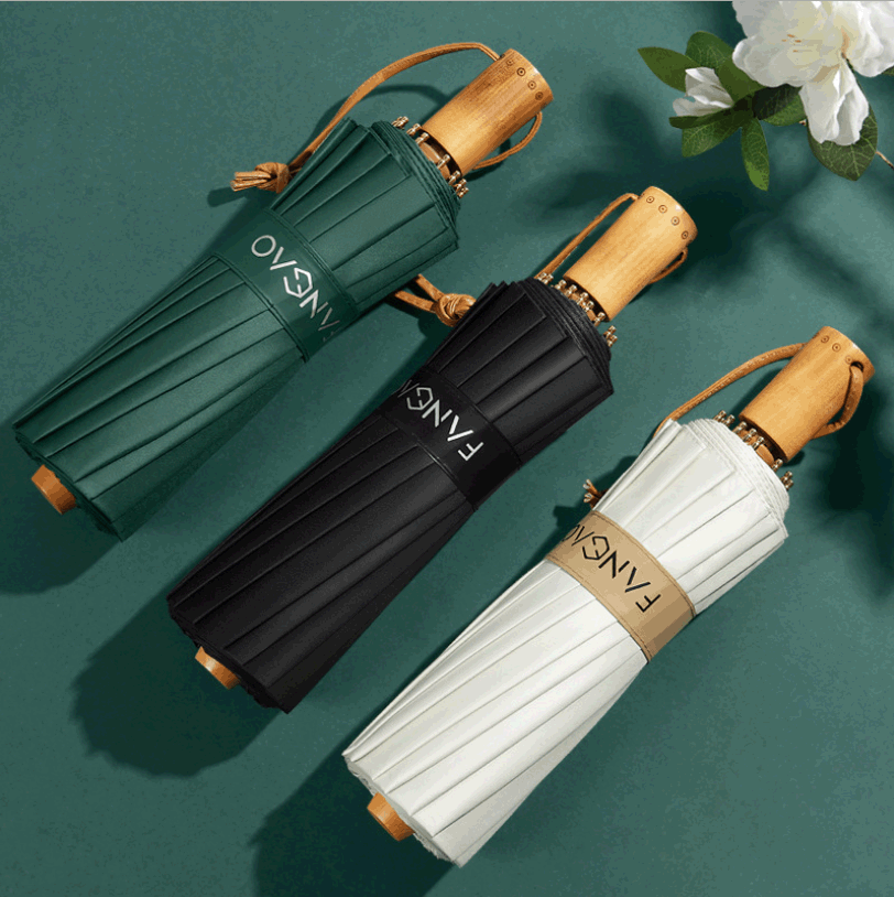 Ladies elegant folding umbrella with ergonomic design Stornfield