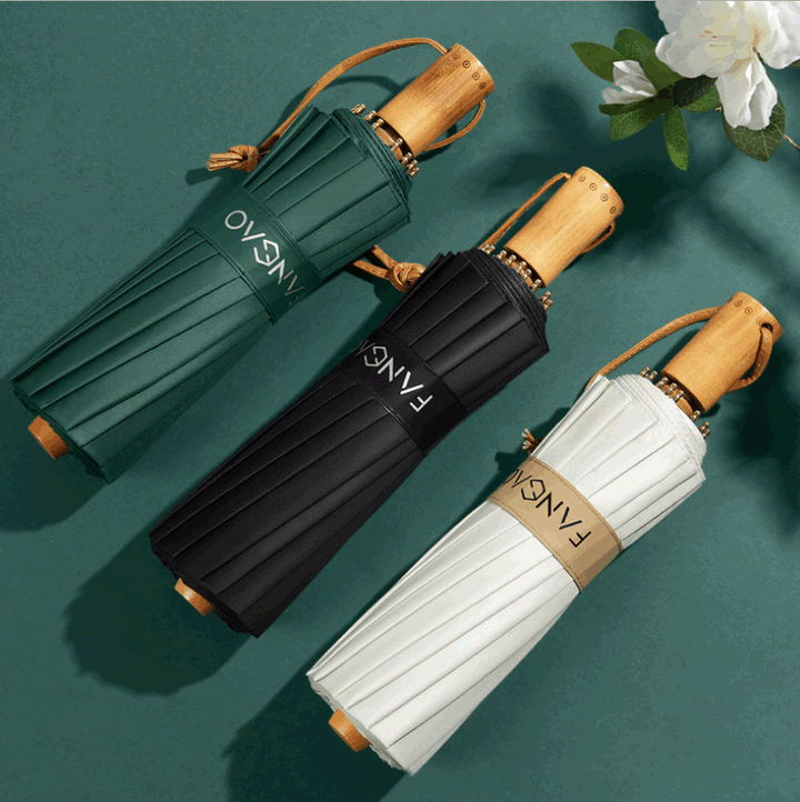 Ladies elegant folding umbrella with ergonomic design Stornfield