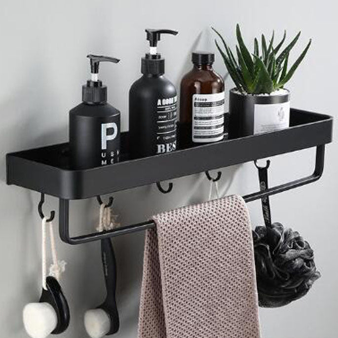 Kellan Wall-mounted Bathroom Shelf Black | Stornfield