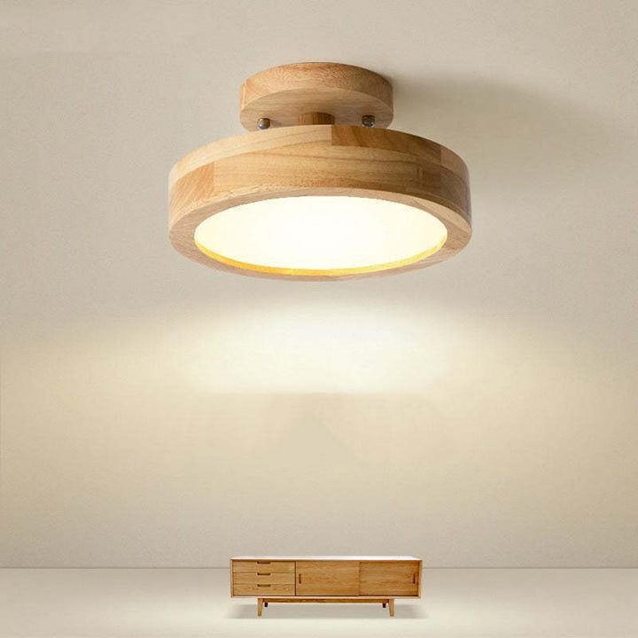 Stylish LED Ceiling Lamp of Wood and Acrylic for Bedroom, Dining Room and Living Room | Stornfield