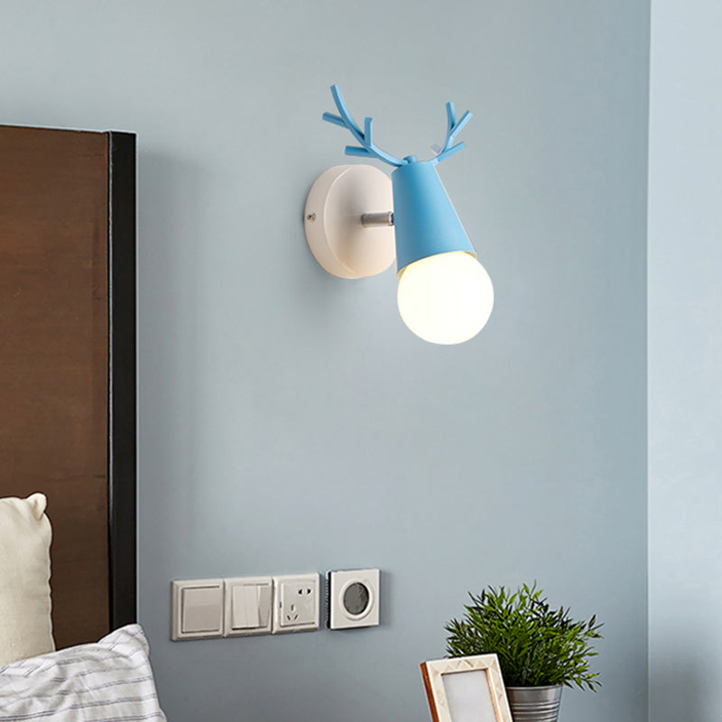 Deer Vanity Light Fixture Nordic Style Metal Bedroom Adjustable Wall Mount Light | Stornfield