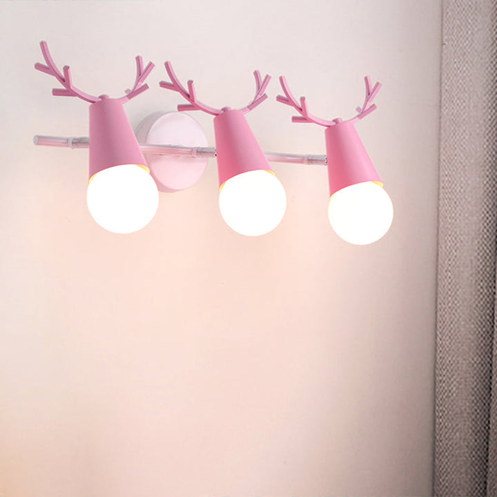 Deer Vanity Light Fixture Nordic Style Metal Bedroom Adjustable Wall Mount Light | Stornfield
