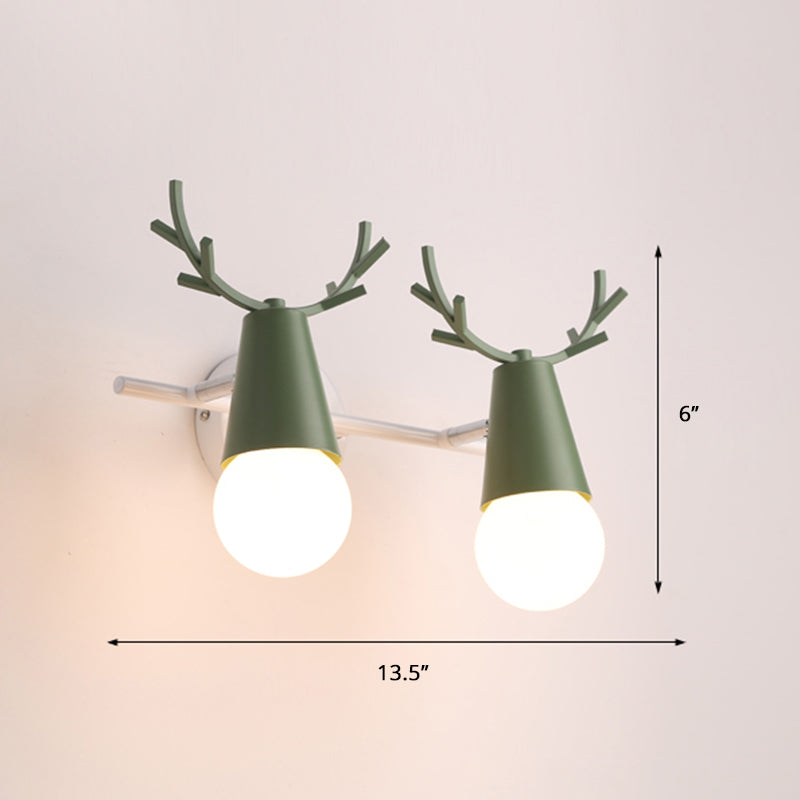 Deer Vanity Light Fixture Nordic Style Metal Bedroom Adjustable Wall Mount Light | Stornfield
