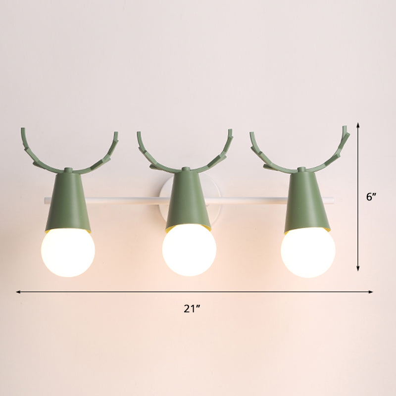 Deer Vanity Light Fixture Nordic Style Metal Bedroom Adjustable Wall Mount Light | Stornfield