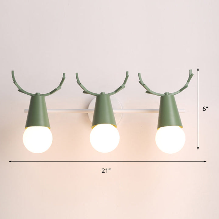 Deer Vanity Light Fixture Nordic Style Metal Bedroom Adjustable Wall Mount Light | Stornfield