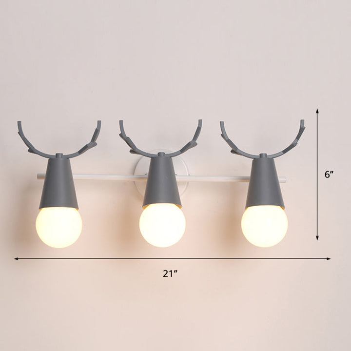 Deer Vanity Light Fixture Nordic Style Metal Bedroom Adjustable Wall Mount Light | Stornfield
