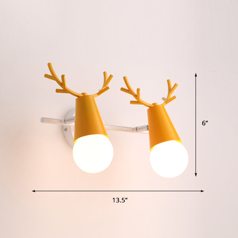 Deer Vanity Light Fixture Nordic Style Metal Bedroom Adjustable Wall Mount Light | Stornfield