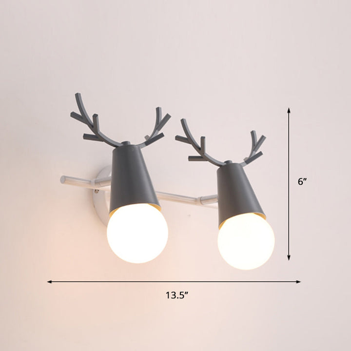 Deer Vanity Light Fixture Nordic Style Metal Bedroom Adjustable Wall Mount Light | Stornfield
