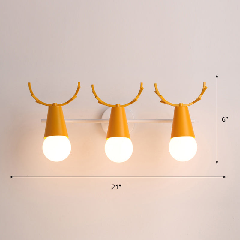 Deer Vanity Light Fixture Nordic Style Metal Bedroom Adjustable Wall Mount Light | Stornfield