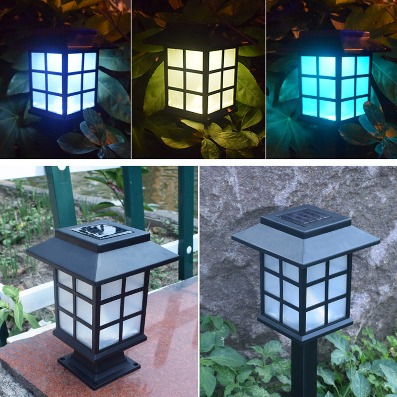 Traditional European Waterproof Solar ABS PC Plastic Rectangular LED Landscape Lighting For Garden | Stornfield