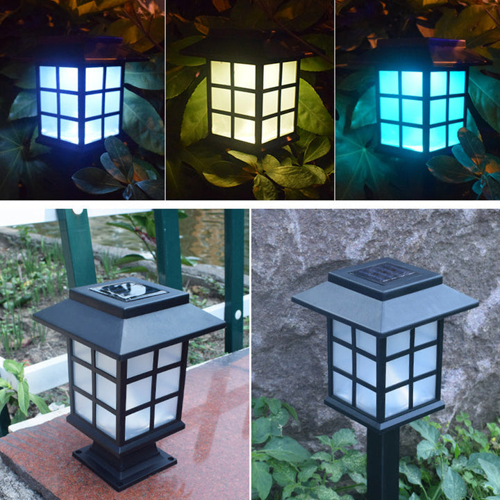 Traditional European Waterproof Solar ABS PC Plastic Rectangular LED Landscape Lighting For Garden | Stornfield