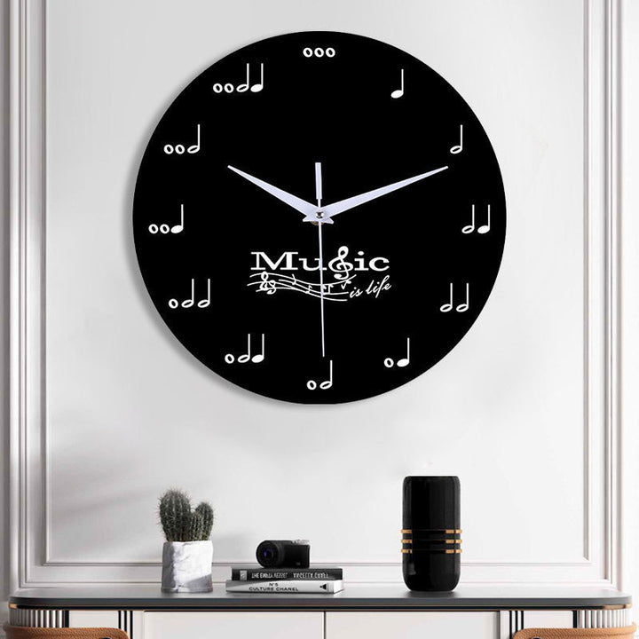 Stornfield | Music Note Wall Decor Silent Round Clock