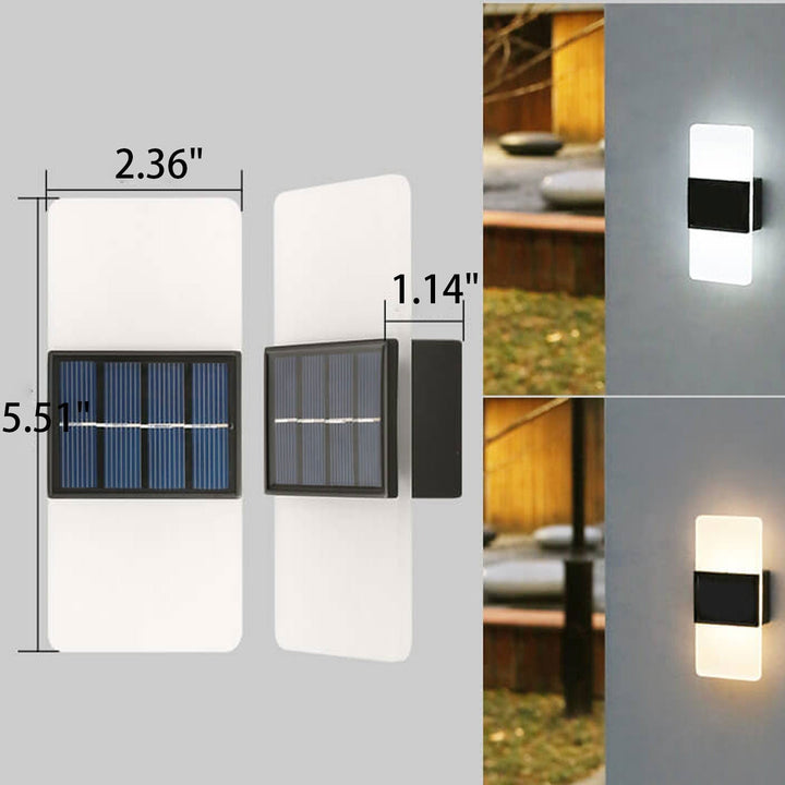 Stornfield | LumaZen Lampe Murale LED Solaire | Résistante aux Intempéries | Éclairage Extérieur Alimenté par Solaire | Décor de Jardin & Patio