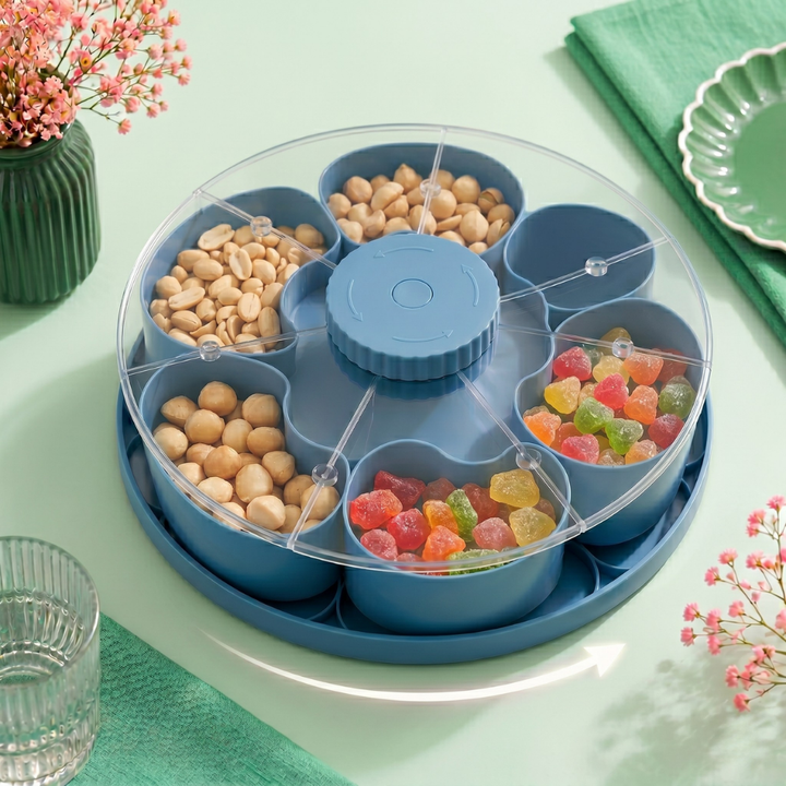 ServeSpin rotating tray with compartments | Stornfield