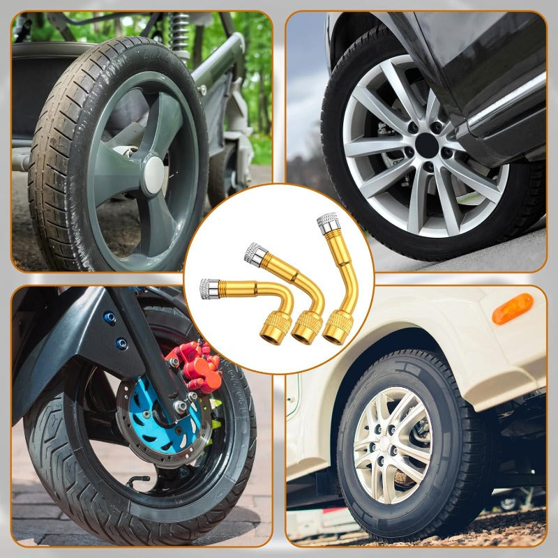 Tire Valve Extension Flexible 3-Way Set | Stornfield