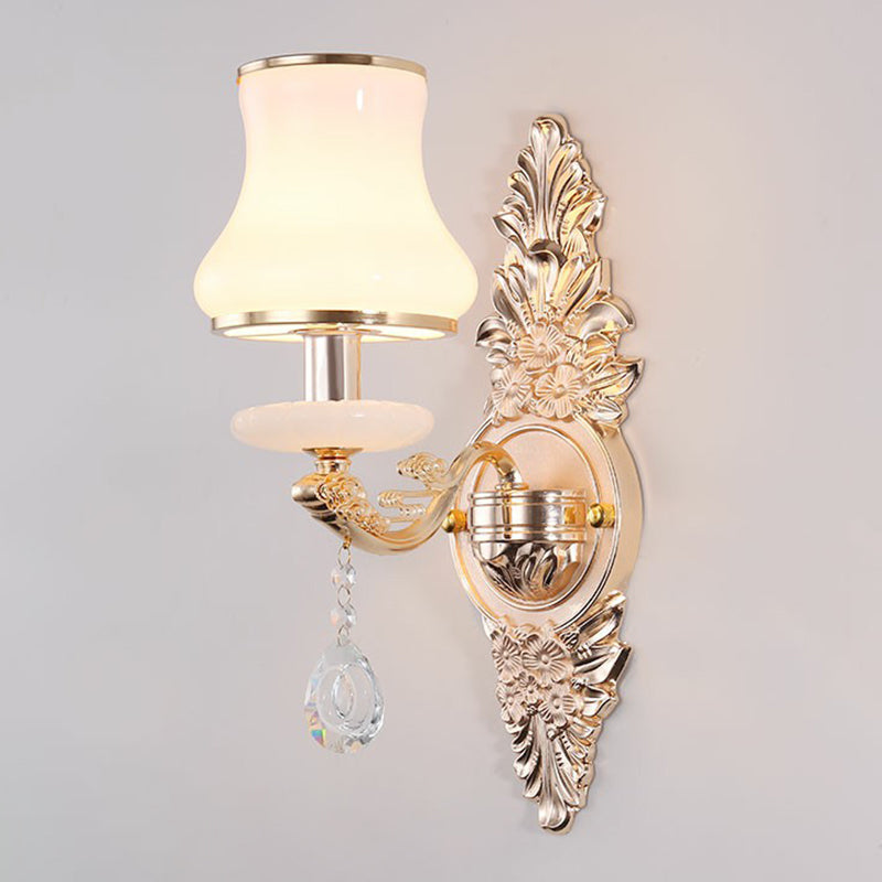 Stornfield | Victorian Wall Sconces Lighting Metal Wall Mount with Lampshade and Crystal Decor