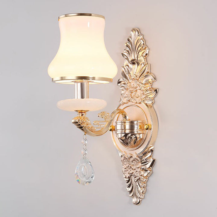 Stornfield | Victorian Wall Sconces Lighting Metal Wall Mount with Lampshade and Crystal Decor