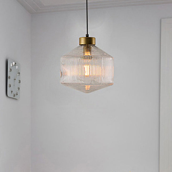 Modern Drum Chandelier made of Glass – Elegant Lighting for Dining Room and Living Room | Stornfield