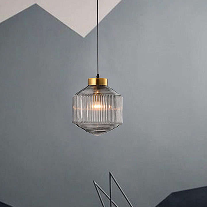 Modern Drum Chandelier made of Glass – Elegant Lighting for Dining Room and Living Room | Stornfield