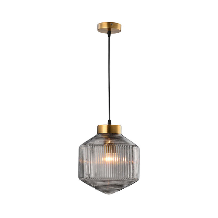 Modern Drum Chandelier made of Glass – Elegant Lighting for Dining Room and Living Room | Stornfield