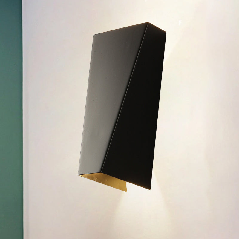 Simplistic Style Trapezoid Wall Washer Light Aluminum Warm/White Lighting LED Bedside Wall Lamp in Black/White | Stornfield