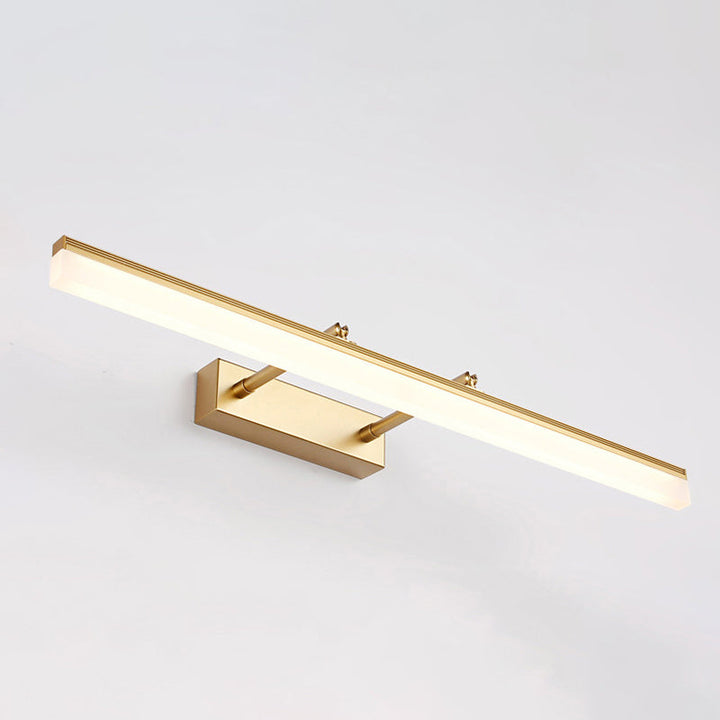16"/19.5" W Rectangular Wall Sconce Lighting Modernist Style Acrylic LED Bathroom Vanity Light in Gold, Warm/White Light | Stornfield