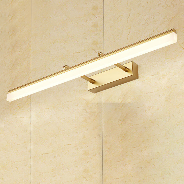 16"/19.5" W Rectangular Wall Sconce Lighting Modernist Style Acrylic LED Bathroom Vanity Light in Gold, Warm/White Light | Stornfield