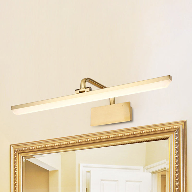 LED Indoor Wall Light with Ultra-Thin Acrylic Shade Brushed Brass Vanity Sconce Light in Warm/White Lighting, 16"/19.5" W | Stornfield