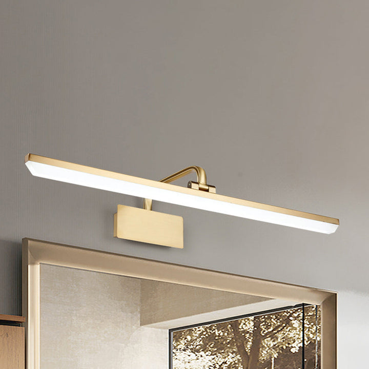 LED Indoor Wall Light with Ultra-Thin Acrylic Shade Brushed Brass Vanity Sconce Light in Warm/White Lighting, 16"/19.5" W | Stornfield